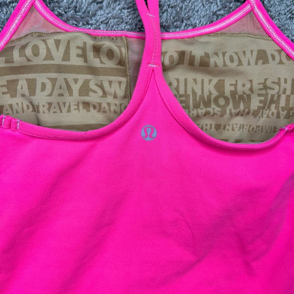 Lululemon Racerback Hot Pink Tank Size Small - Picture 2 of 6